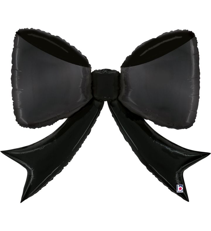 41" Bow Black Betallic Foil Balloon