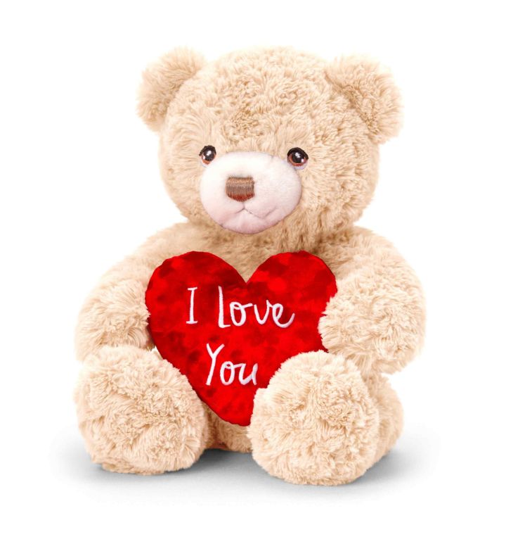 25cm Kelleco Cream Bramble Bear W/Heart