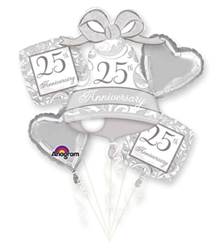 25th Anniversary Foil Balloon Bouquet