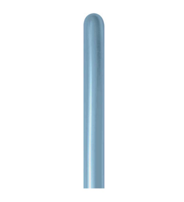 260s Sempertex Silk Artic Blue 839 Modelling Latex Balloons 50ct