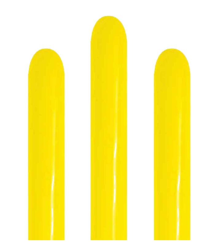 260S Sempertex Fashion Yellow 020 Modelling Latex Balloons 50ct