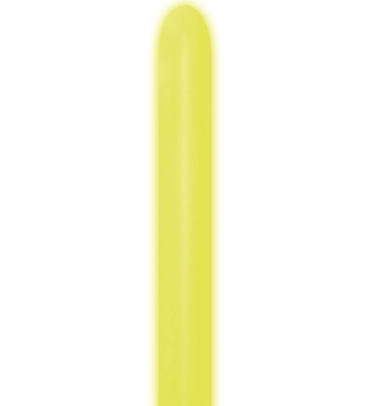 260S Sempertex Neon Yellow 220 Modelling Latex Balloons 50ct