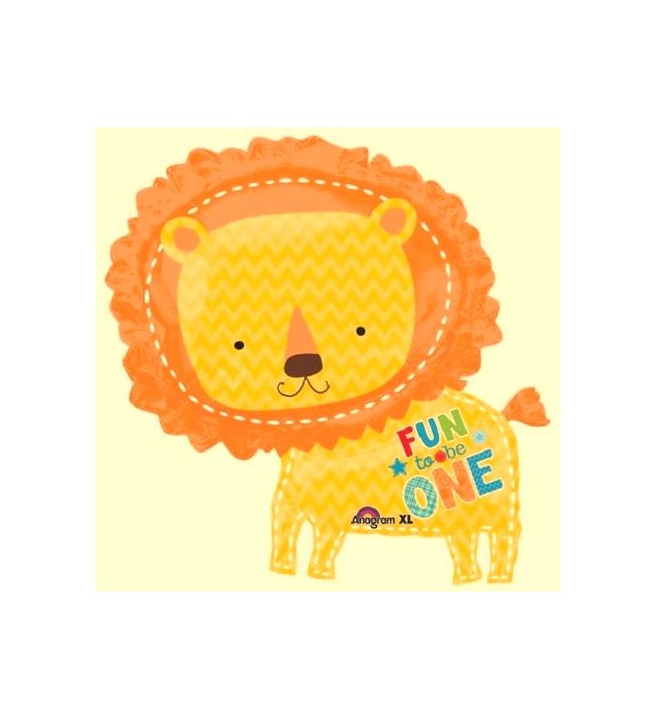 26" Fun To Be One Lion Foil Balloon