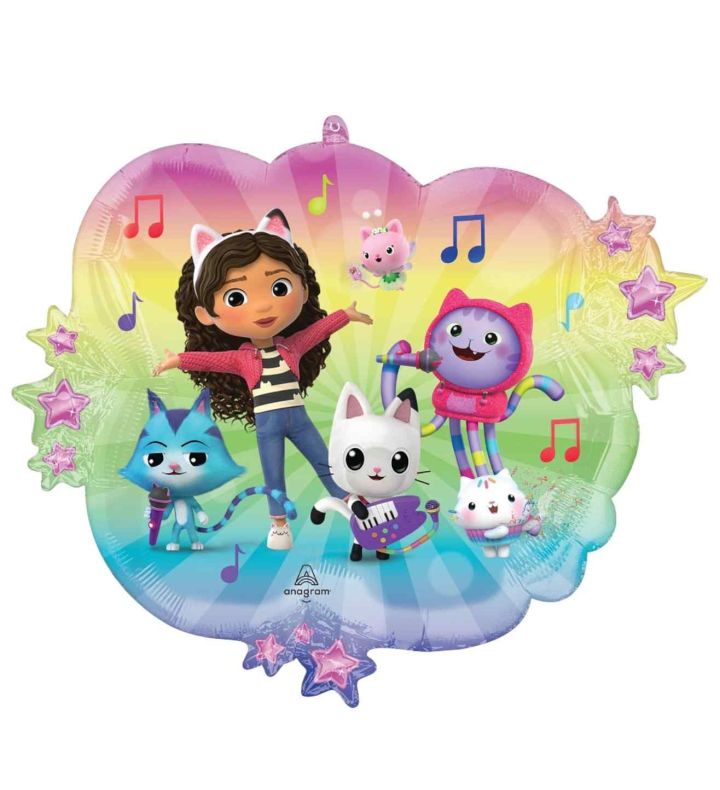 28" Gabby's Dollhouse Supershape DreamWorks Foil Balloon