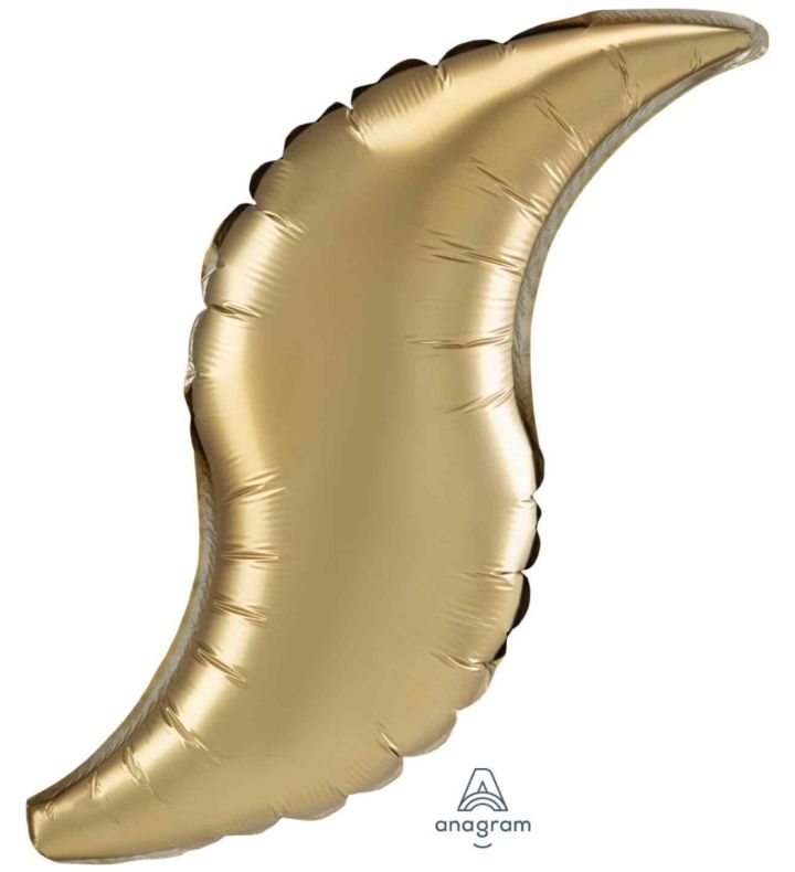 28" Gold Satten Curve Foil Balloon 3ct