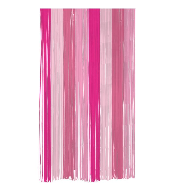 2m x 1m Door Curtain Multicoloured Pink Paper