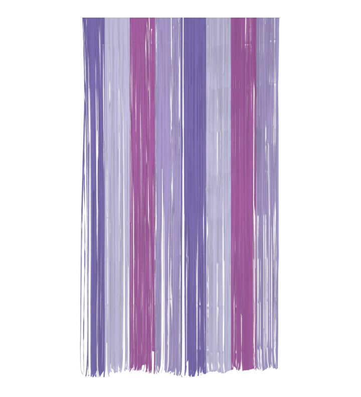 2m x 1m Door Curtain Multicolured Purple Paper