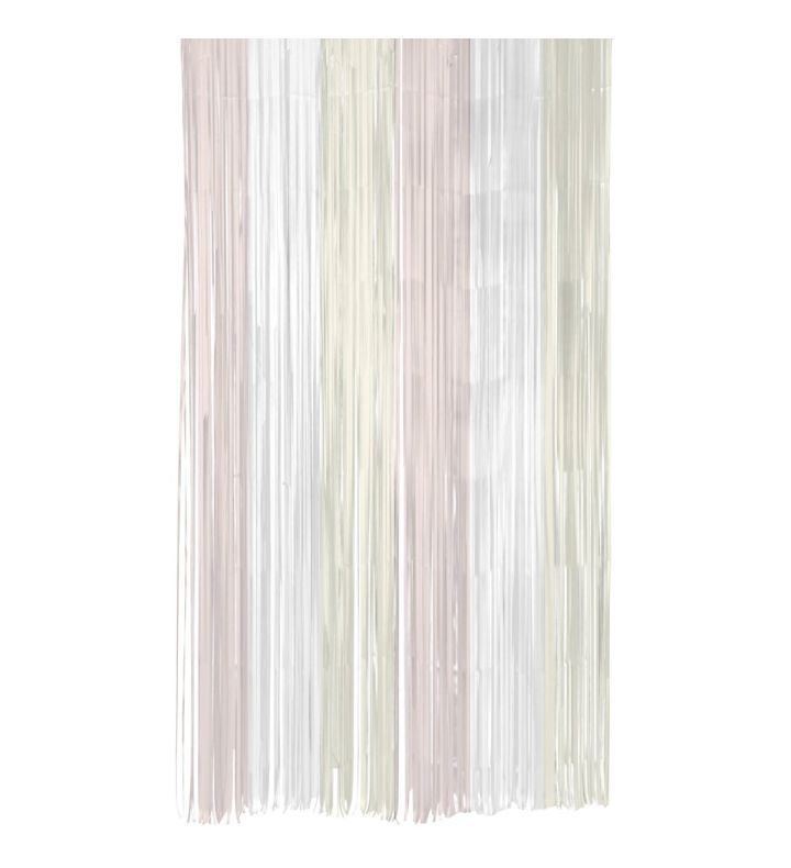 2m x 1m Door Curtain Pastel Pinks and Green Paper