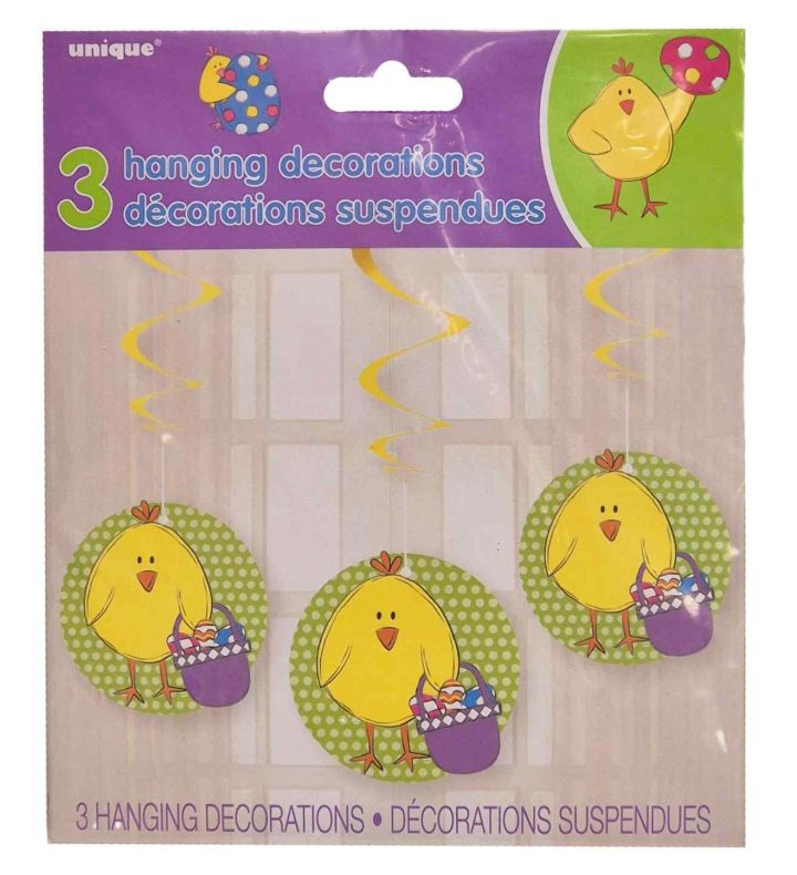 3 Chick Hanging Decorations
