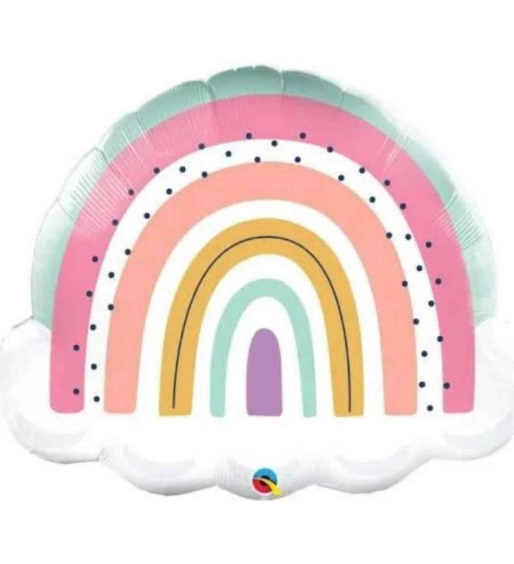 32" Boho Rainbow Supershape Foil Balloon