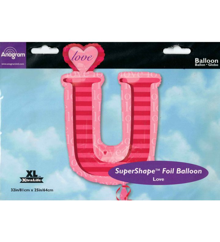 32" Love You Foil Balloon Anagram