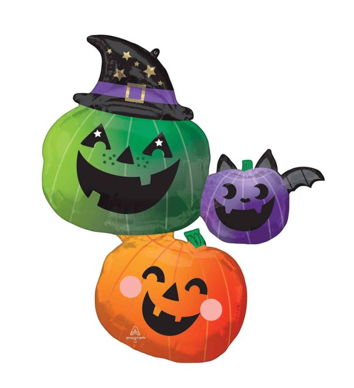 33" Anagram Fun & Spooky Pumpkin Stacker SuperShape Foil Balloon