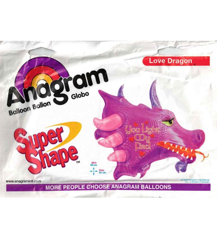 33" You Light My Fire Dragon Foil Balloon Anagram