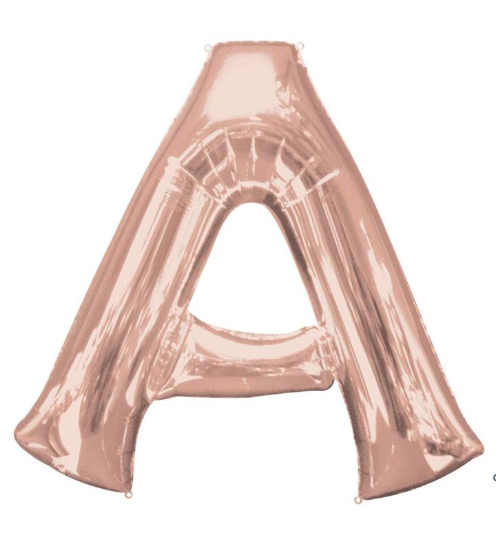 34" Anagram Rose Gold Letter A