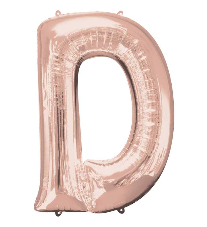 34" Anagram Rose Gold Letter D