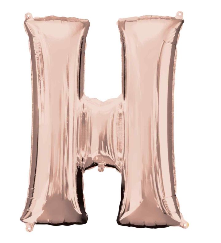 34" Anagram Rose Gold Letter H