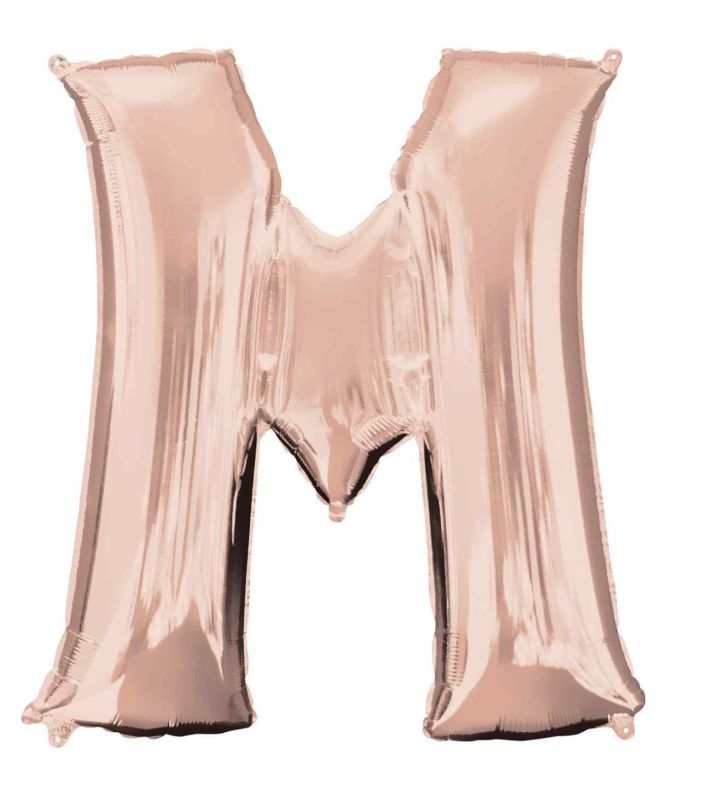 34" Anagram Rose Gold Letter M