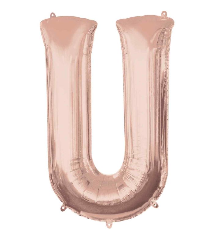 34" Anagram Rose Gold Letter U