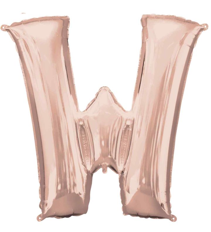 34" Anagram Rose Gold Letter W