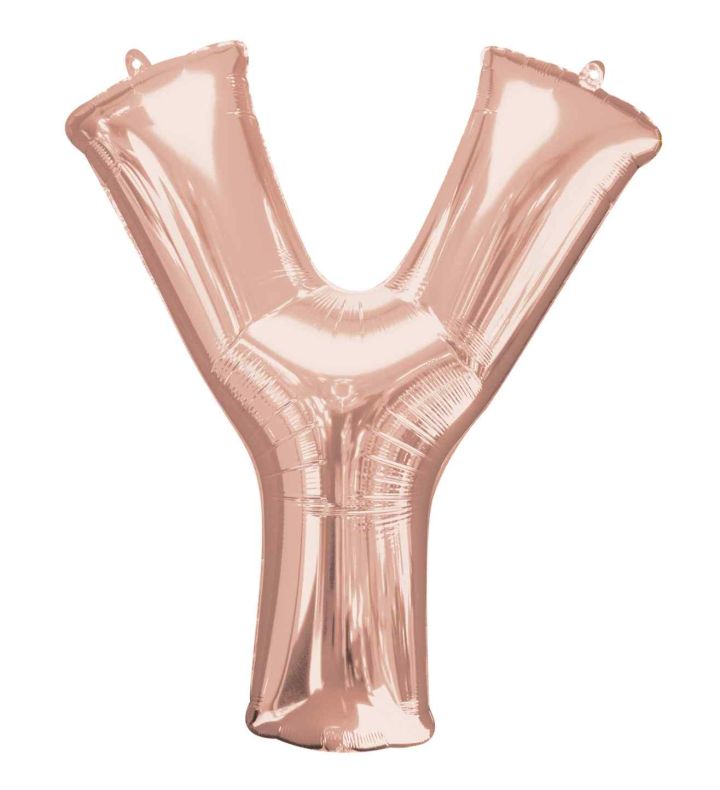 34" Anagram Rose Gold Letter Y