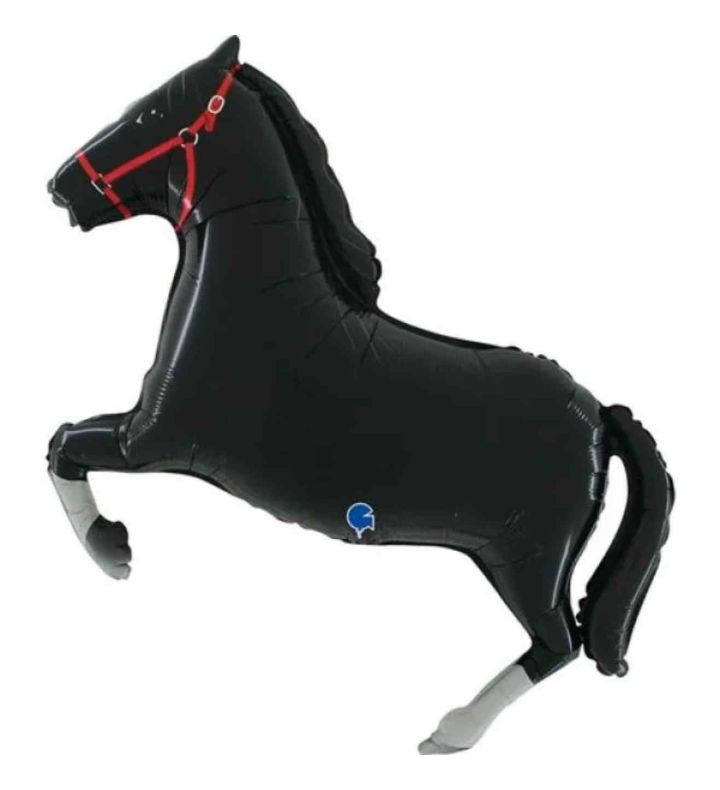 34" Grabo Black Horse Foil Balloon