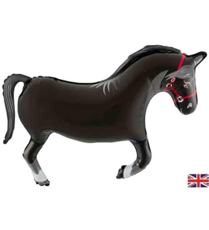 34" Oaktree Black Metalic Horse