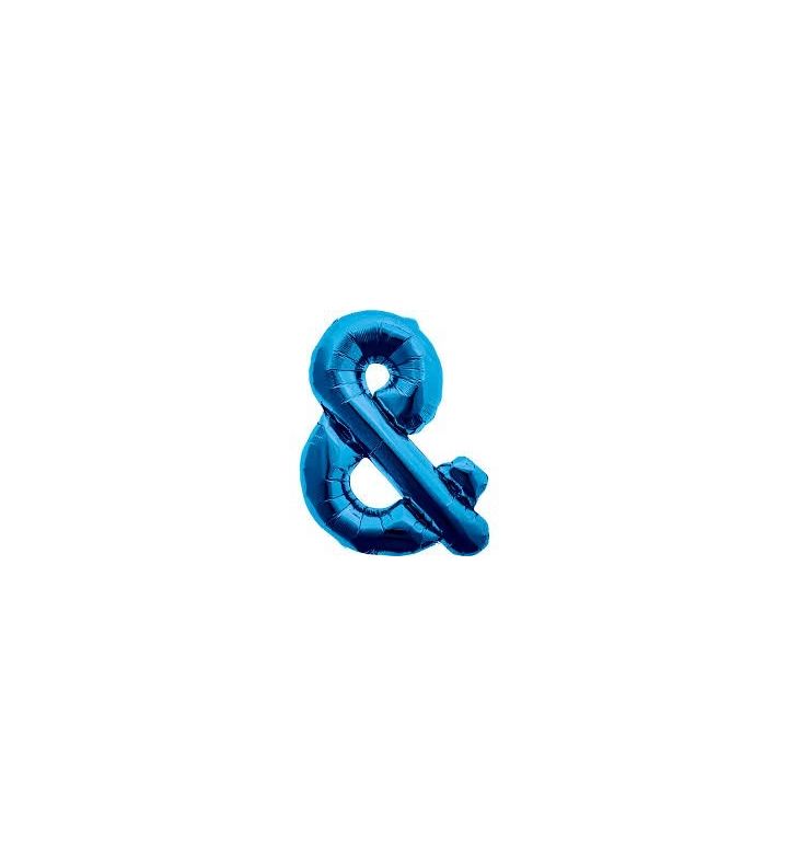 34" North Star Blue Ampersand Foil Balloon