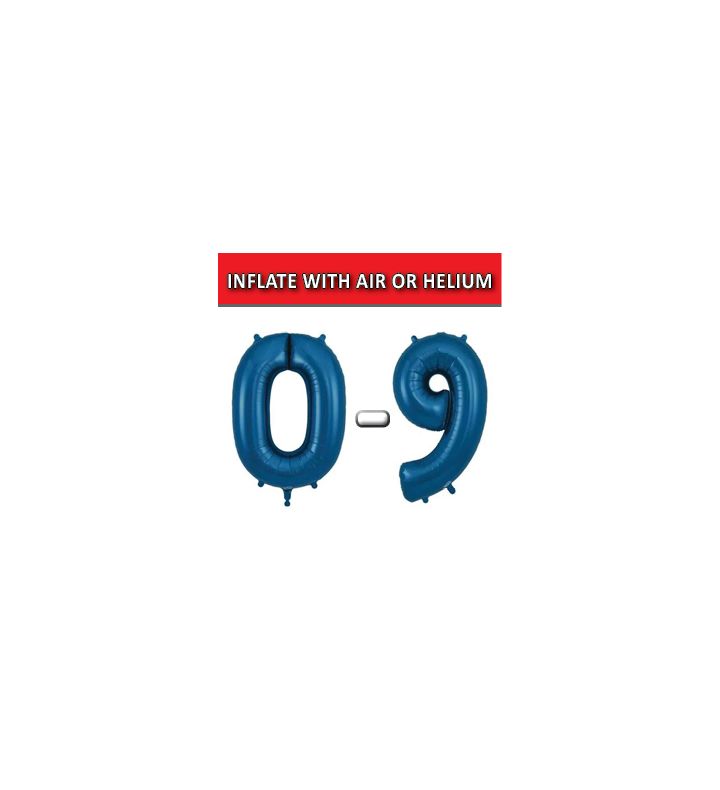 34" Navy Numbers Oaktree Foil Balloons