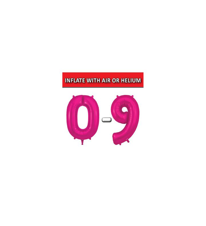 34" New Pink Numbers Oaktree Foil Balloon