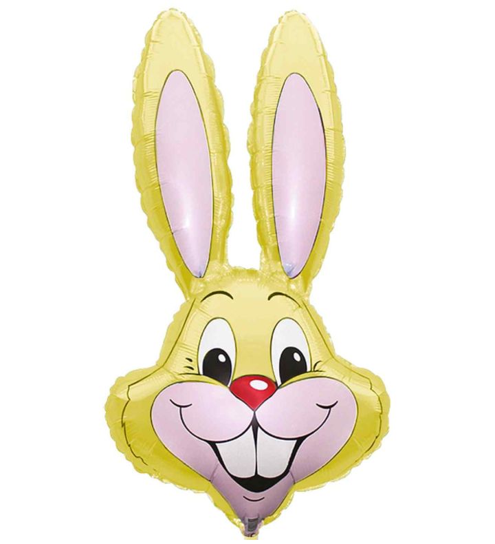 35" Flexmetal Pastel Yellow Rabbit / Bunny Head - Packaged
