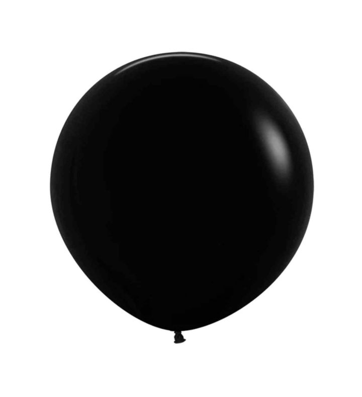 36" Sempertex Black 080 Latex Balloons 2ct