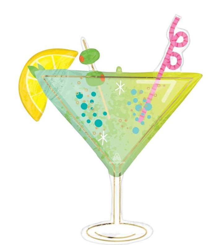 36" Cocktail Surprise Anagram SuperShape Foil Balloon