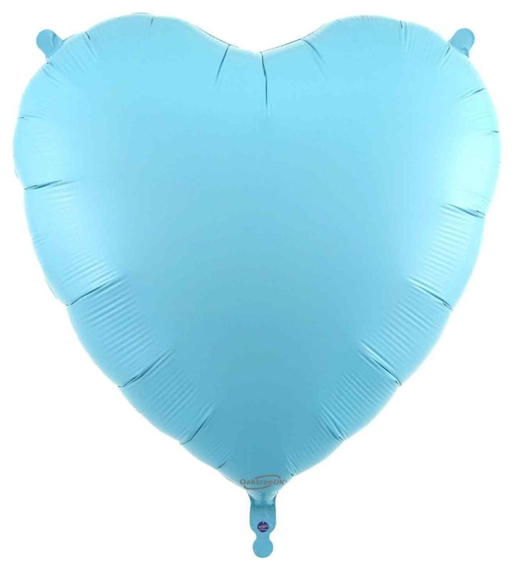 36" Oaktree Heart Matte Blue Foil Balloon