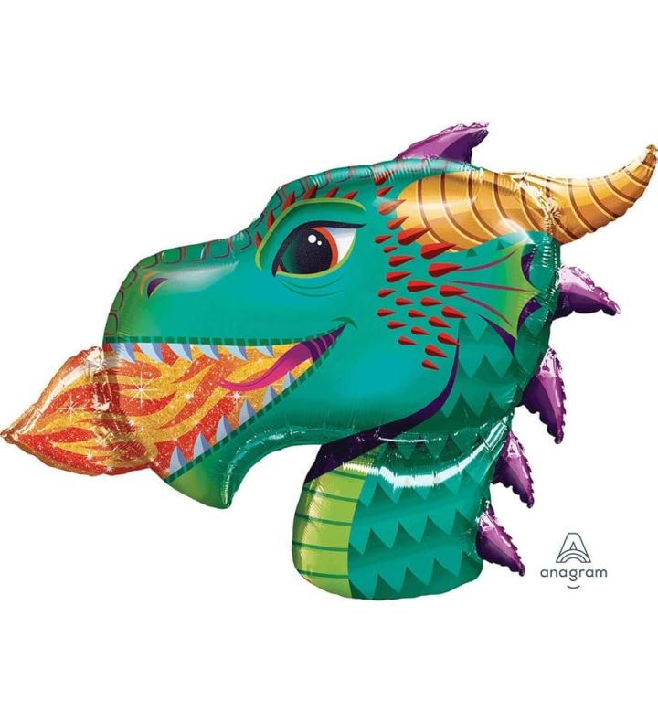 36" Dragons Head SuperShape Foil Balloon