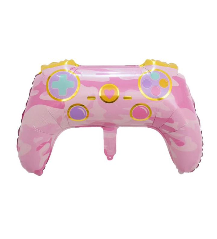 38cm x 65cm Game Controller Pink Foil Balloon