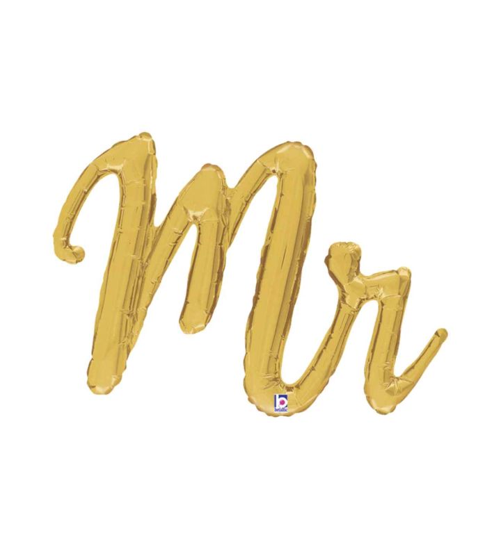 39" Betallic Mr. Script Shape