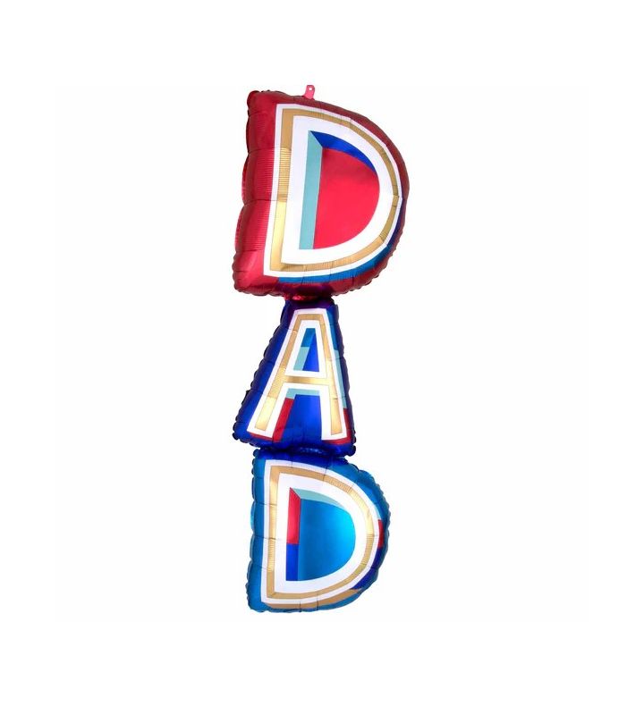 39" DAD Fathers Day Linked Foil Balloon