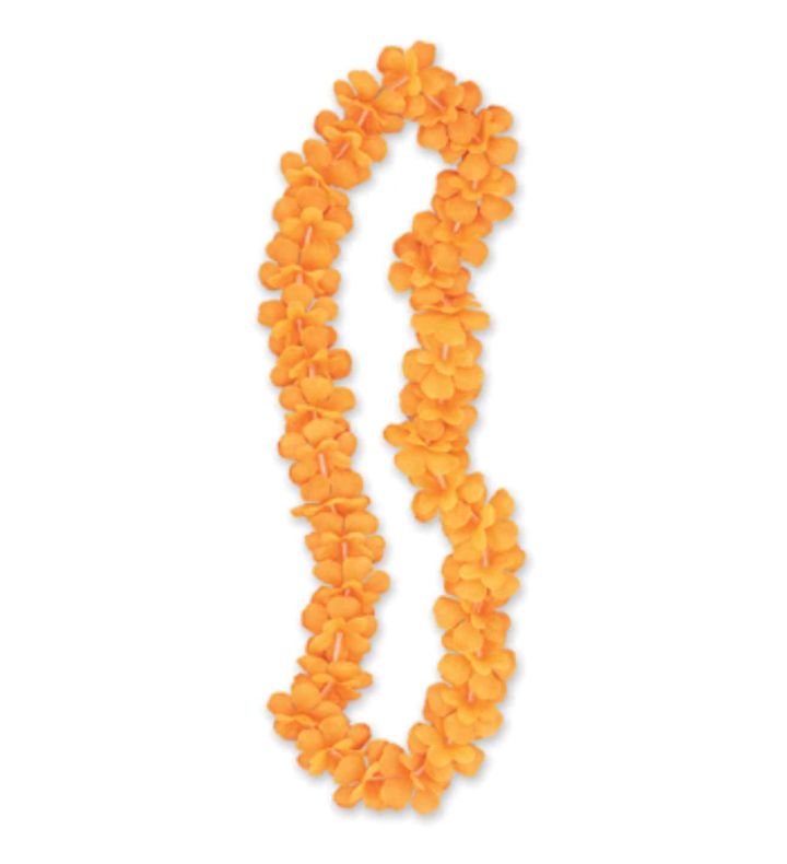 40" Unique Party Orange Flower Lei 1ct.