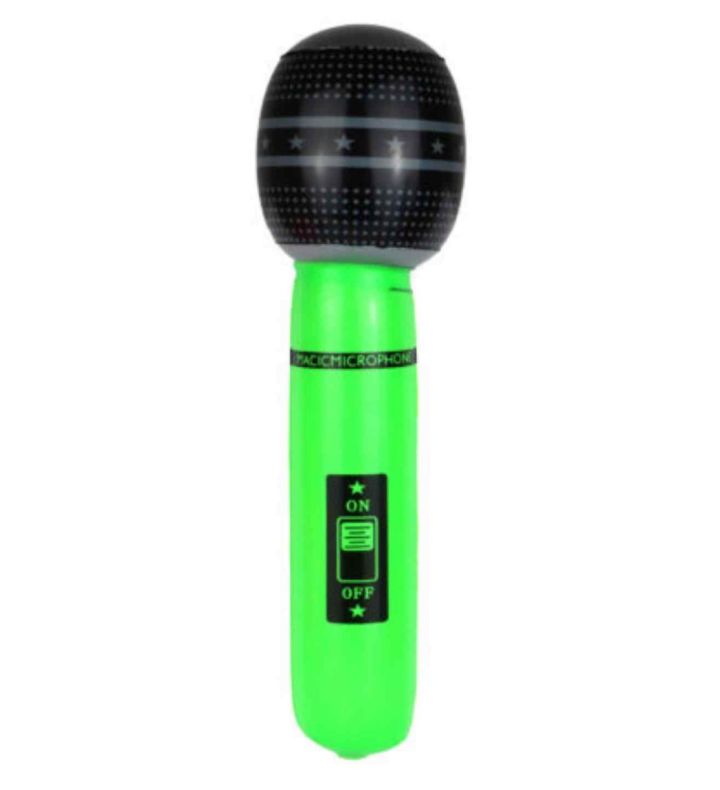 40cm Inflatable Microphone Neon Green