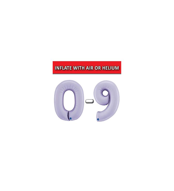 40" Satin Lilac Numbers Grabo Foil Balloons