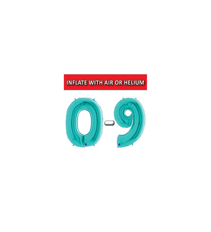 40" Tiffany Numbers Grabo Foil Balloons