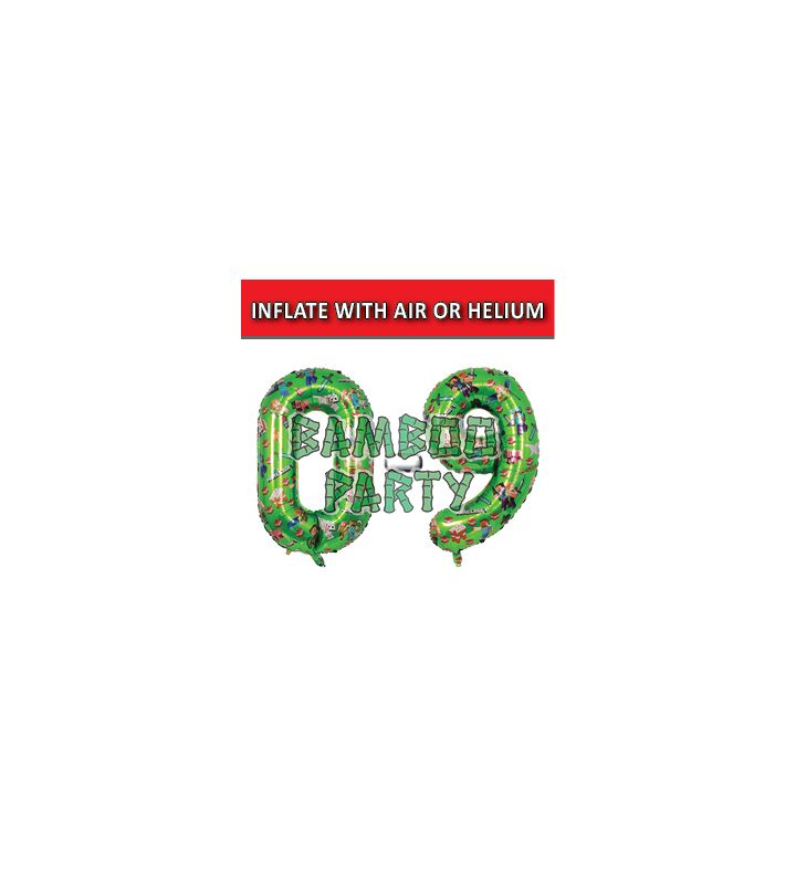 40" Green Gaming Numbers Foil Balloons