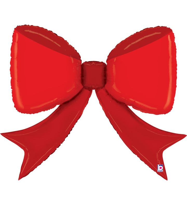 41" Red Bow Betallic Foil Balloon