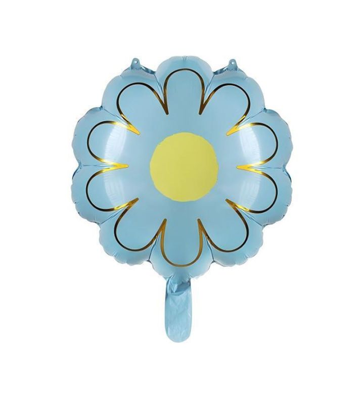 42cm x 52cm Blue Daisy Foil Balloon