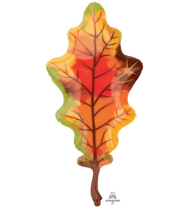20" Autumn Leaf Orange Foil Balloon