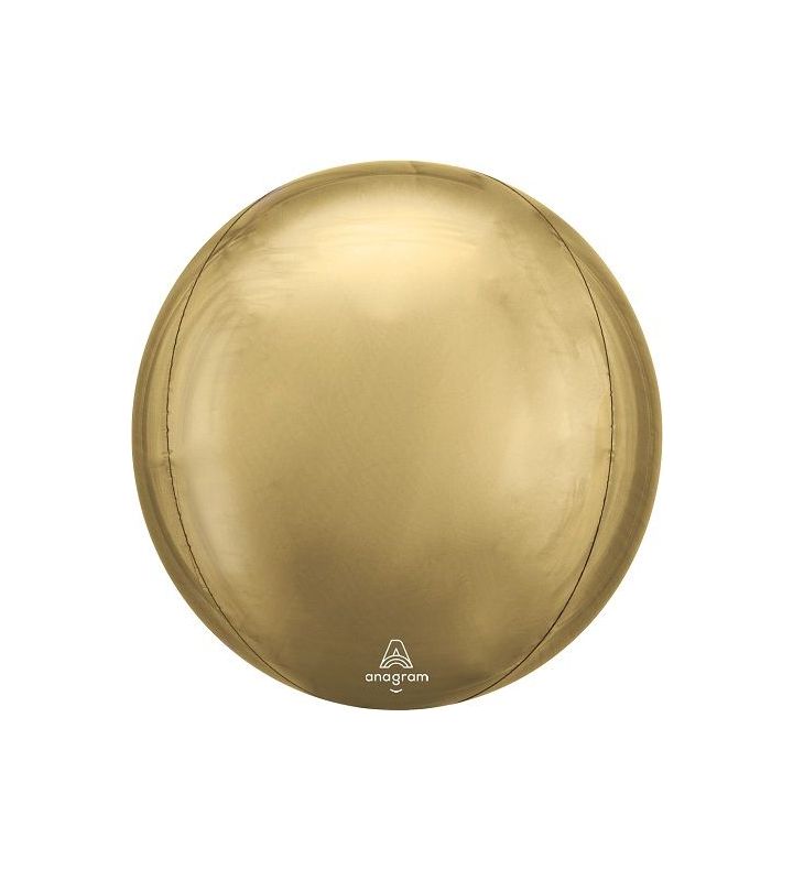21" White Gold Jumbo Orbz Foil Balloon Pack of 3 