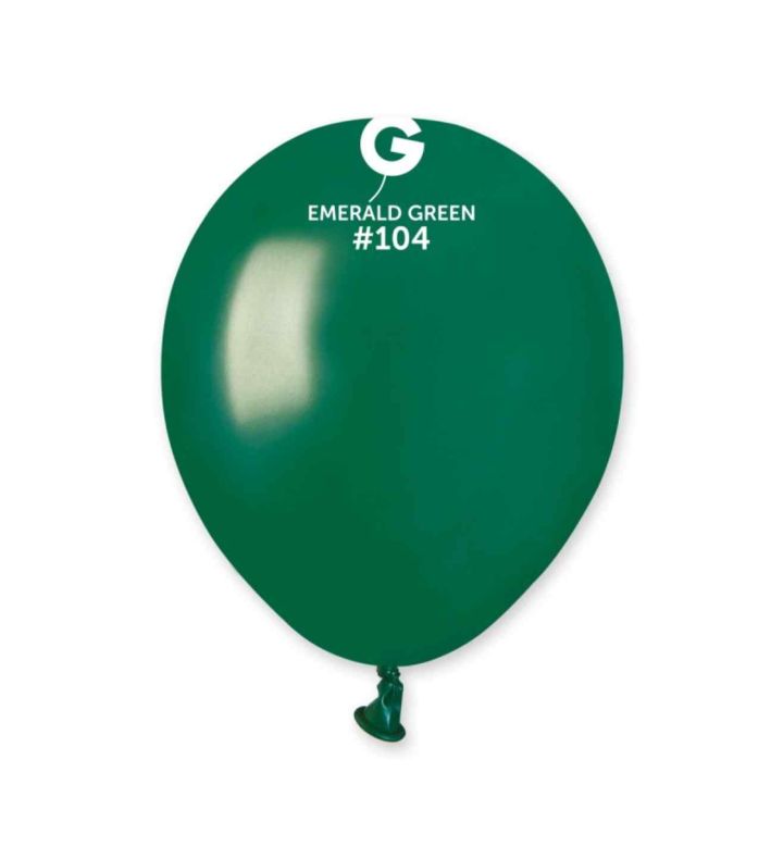 5" Gemar Emerald Green 104 Latex Balloons 50ct
