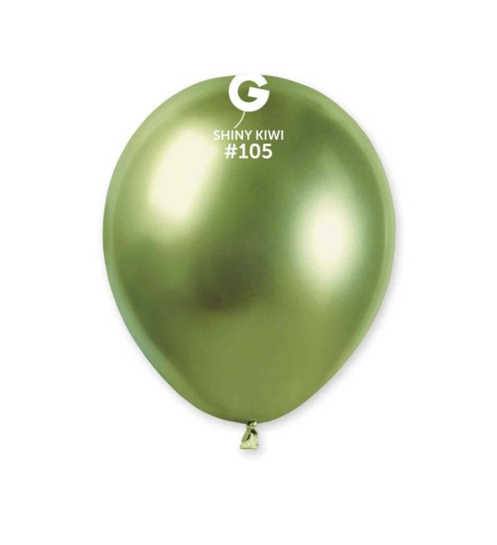 5" Gemar Shiny Kiwi Green 105 Latex Balloons 50ct