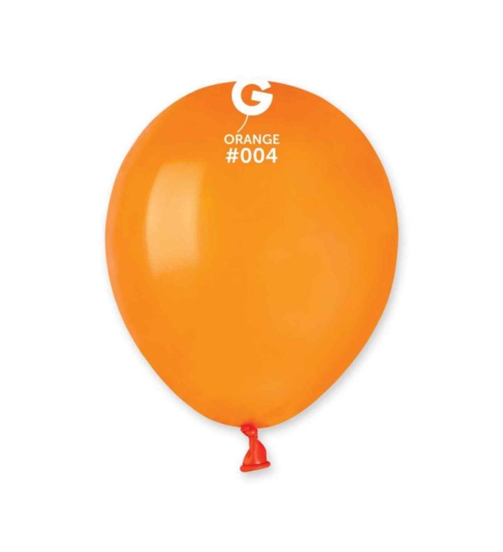5" Gemar Orange 004 Latex Balloons 50ct