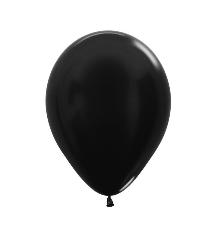 5" Sempertex Black 080 Fashion Latex Balloons 50ct